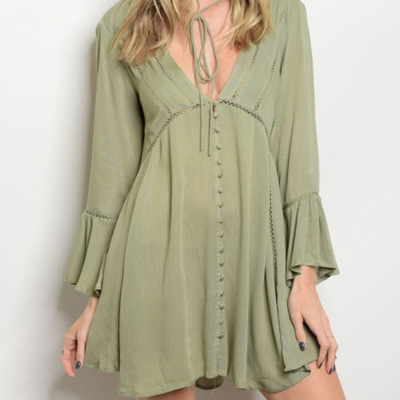 Dresses & Skirts - ❌OLIVE baby doll fit tunic DRESS 😘🌸LAST ONE!